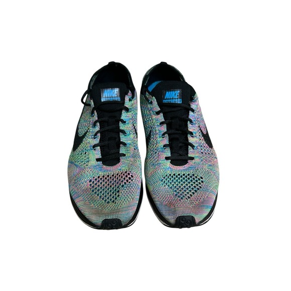 Nike Flyknit Racer Multicolor 2.0 Men\'s 10.5 Green -Pink Black Running Shoes main image 9